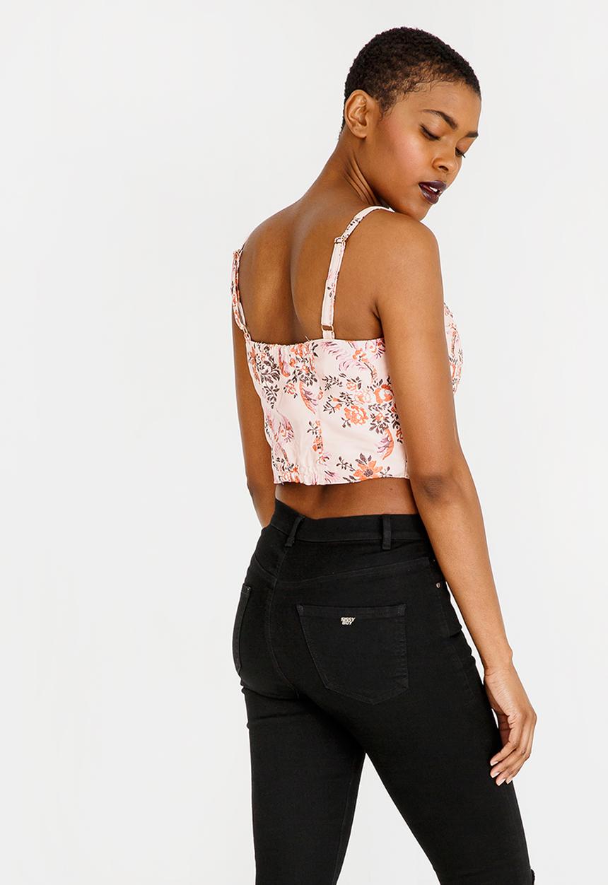 Forever21 - Cropped Zip Cami Black