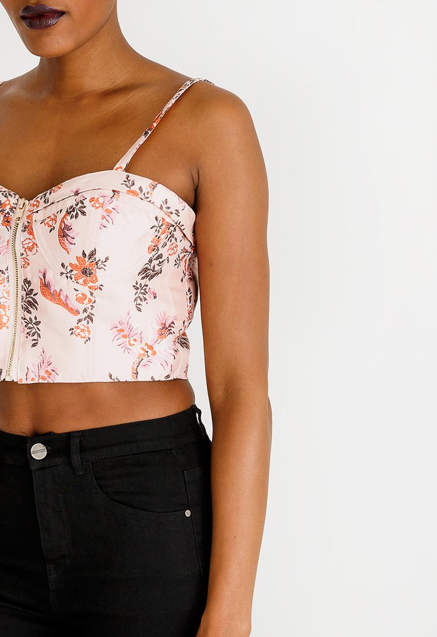 Forever21 - Cropped Zip Cami Black