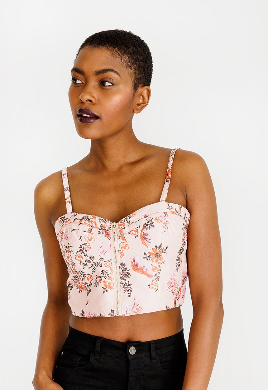 Forever21 - Cropped Zip Cami Black