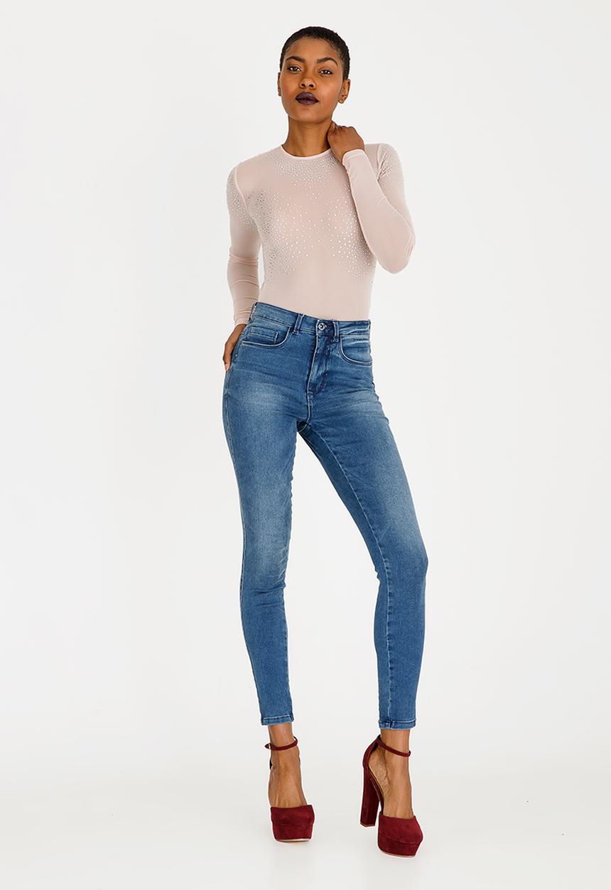 Forever21 - Sheer Top With Embellishment Nude