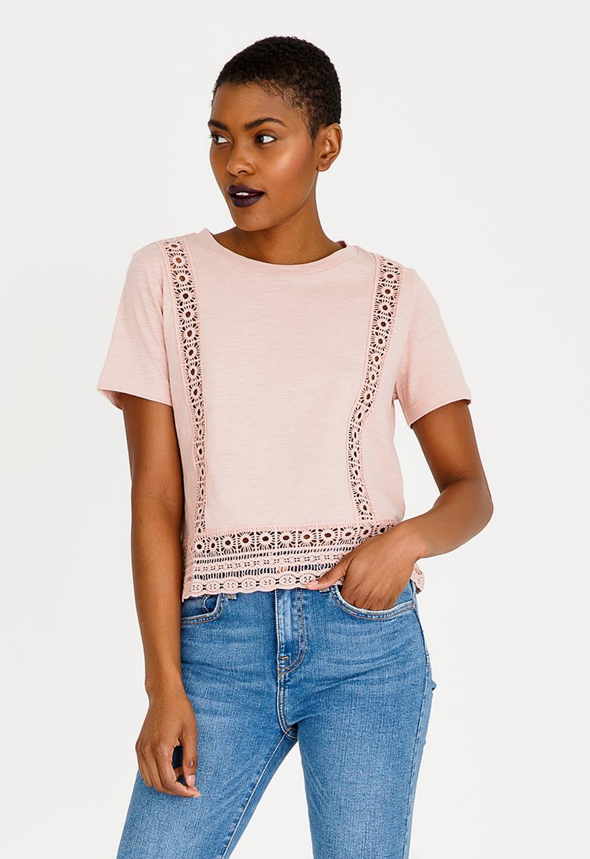 Forever21 - Anglaise T-shirt Pale Pink