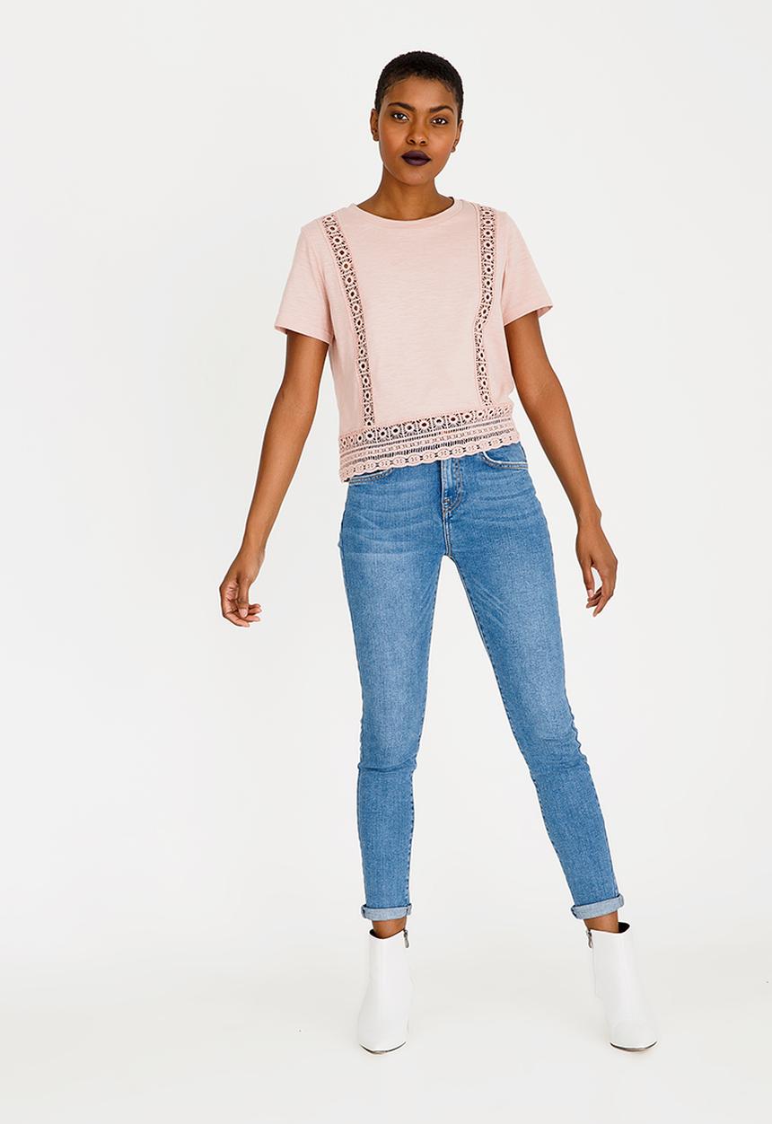 Forever21 - Anglaise T-shirt Pale Pink