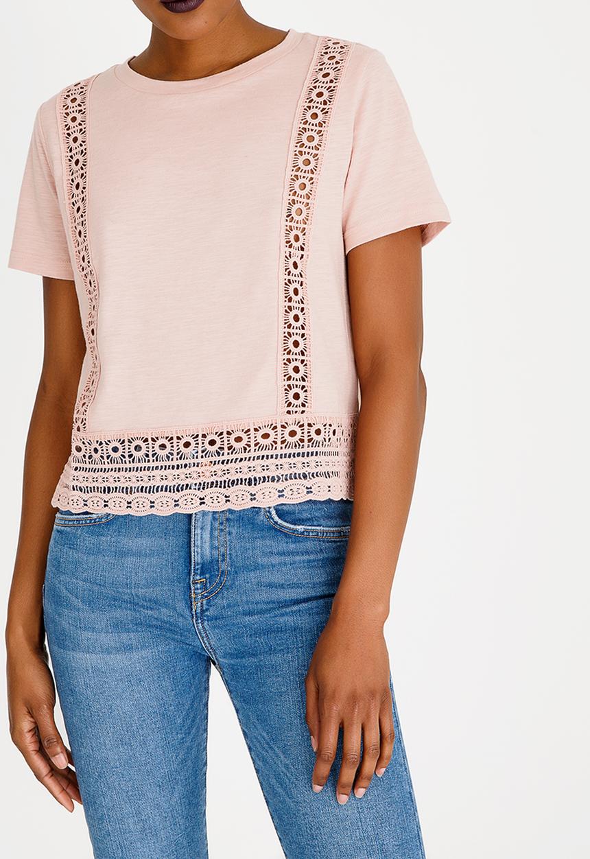 Forever21 - Anglaise T-shirt Pale Pink