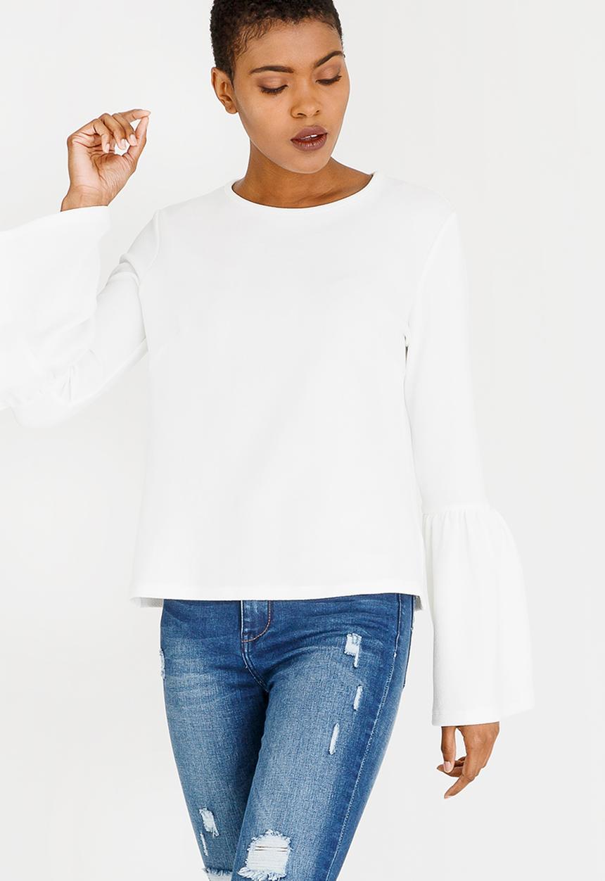 STYLE REPUBLIC - Bell Sleeve Top White