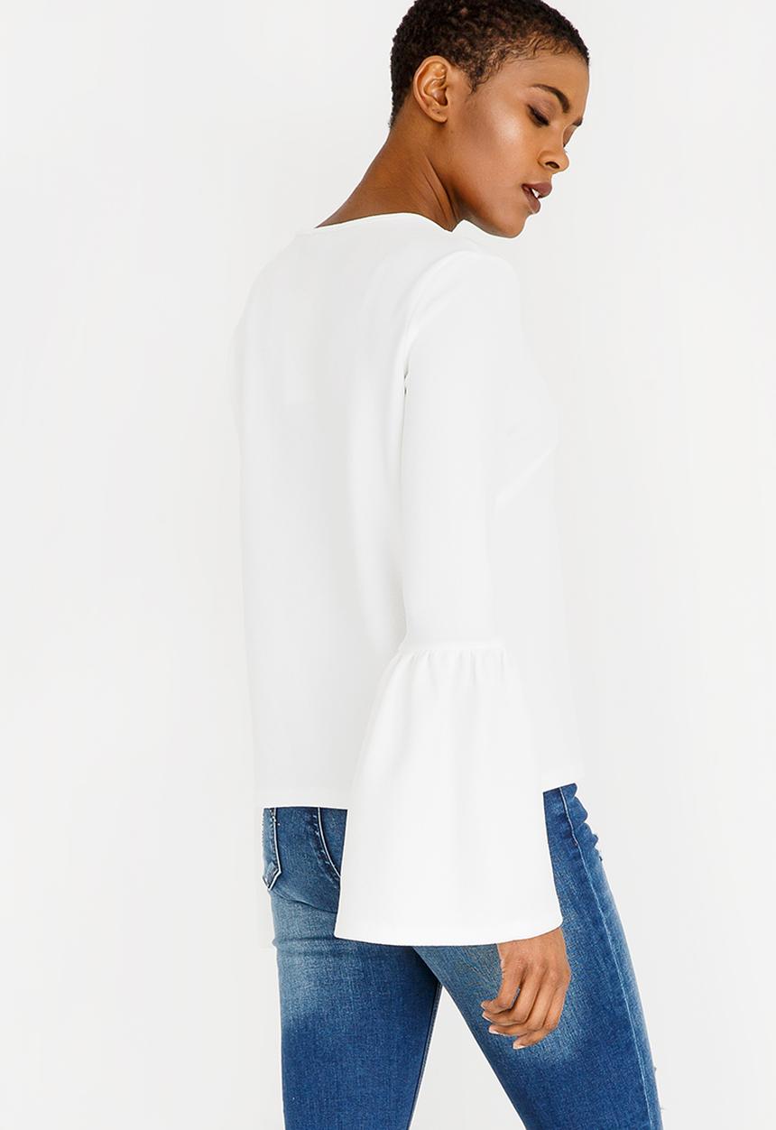 STYLE REPUBLIC - Bell Sleeve Top White