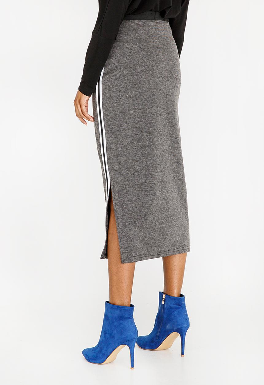 STYLE REPUBLIC - Athleisure Midi Skirt Grey Melange