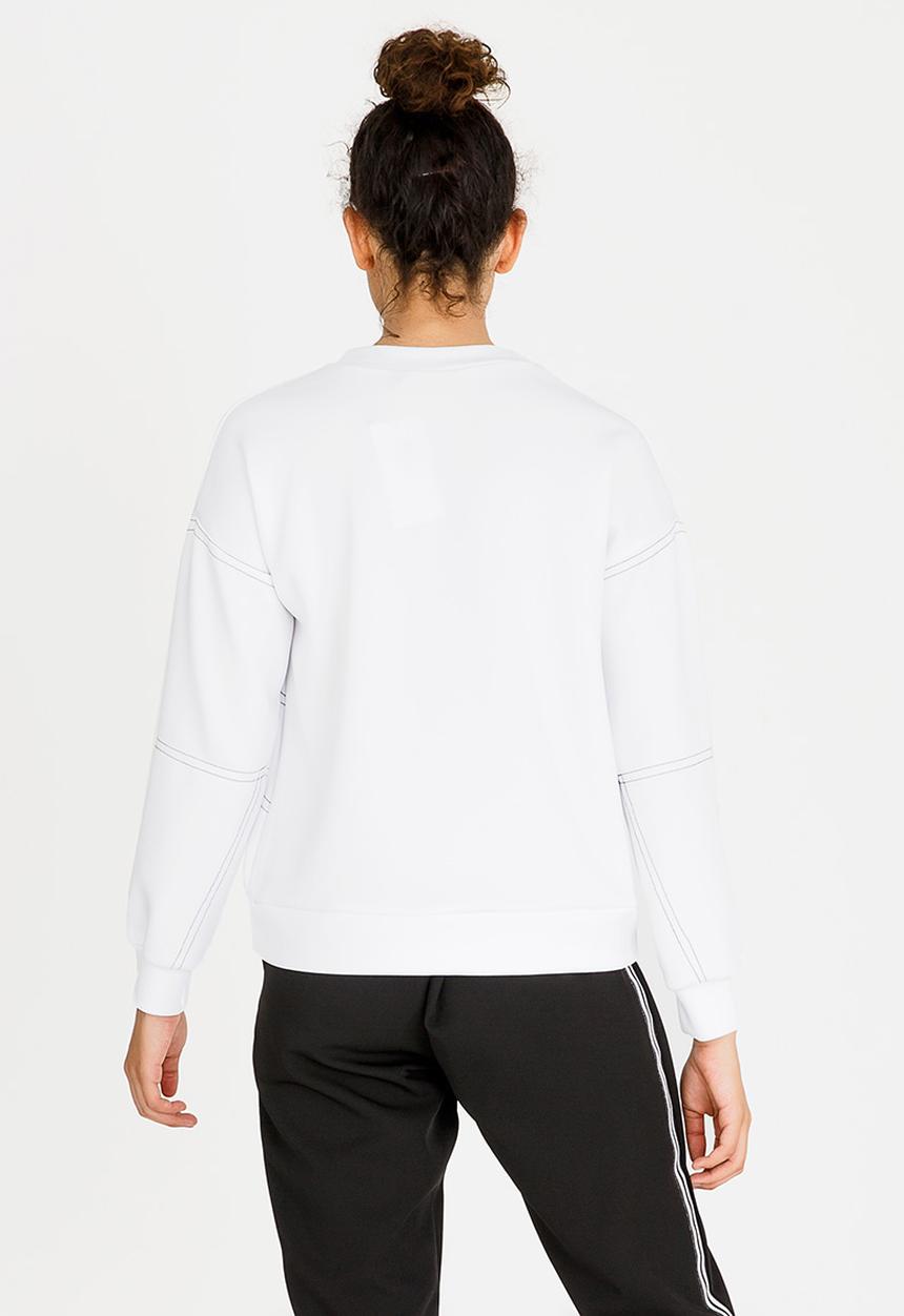 c(inch) - Stitch Detail Sweatshirt White
