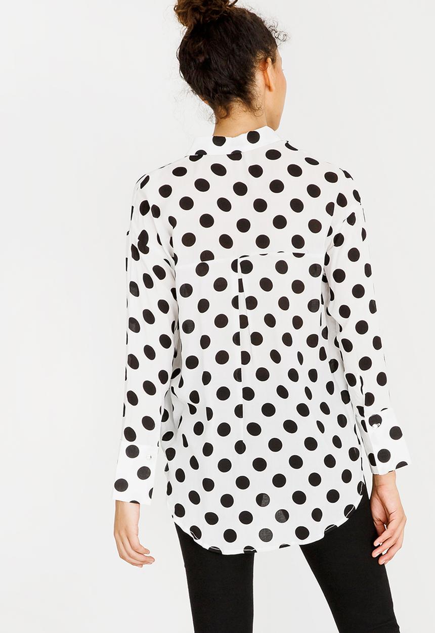 STYLE REPUBLIC - Polka Dot Shirt Black and White