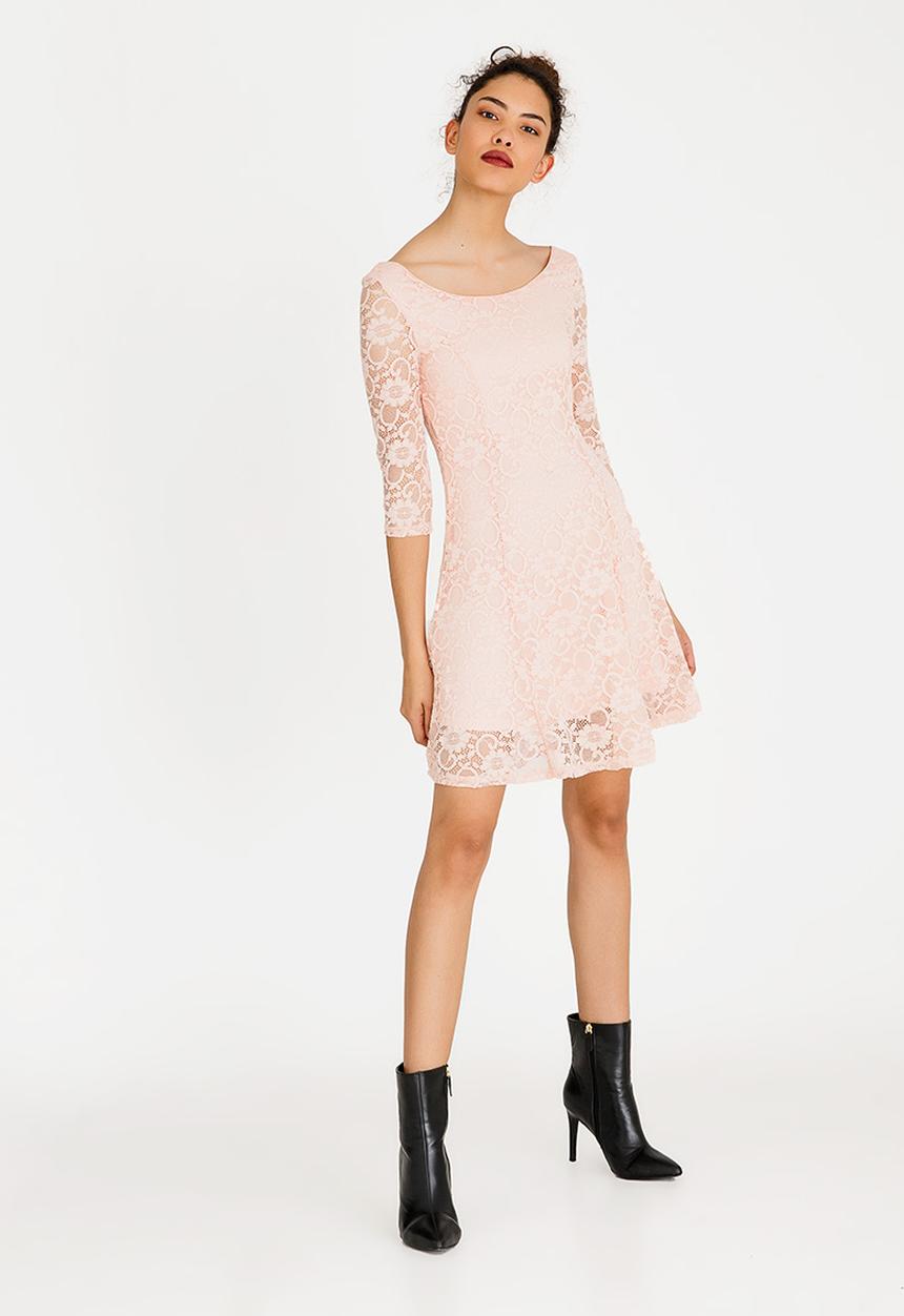 c(inch) - Lace Detail Dress Pale Pink