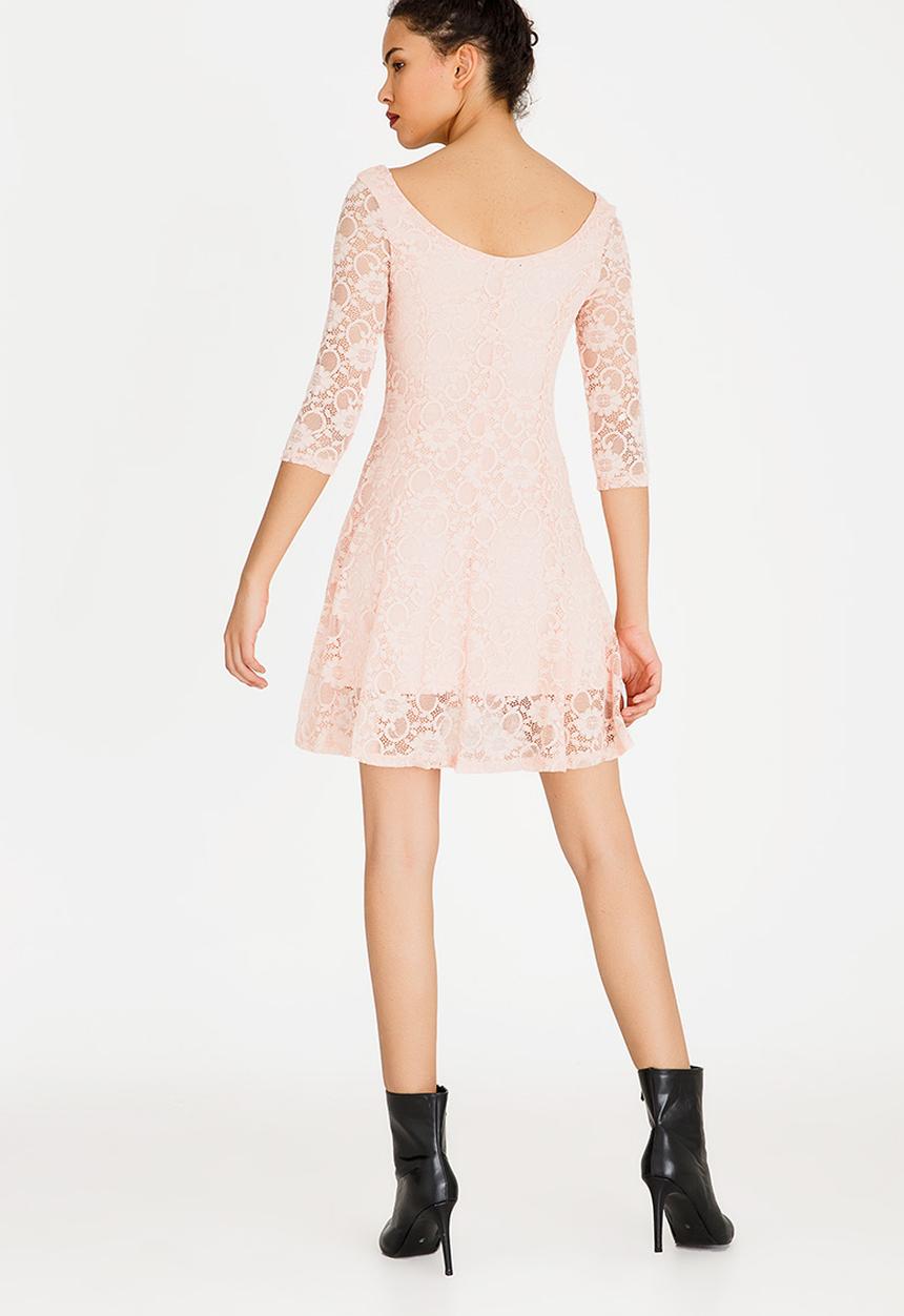 c(inch) - Lace Detail Dress Pale Pink