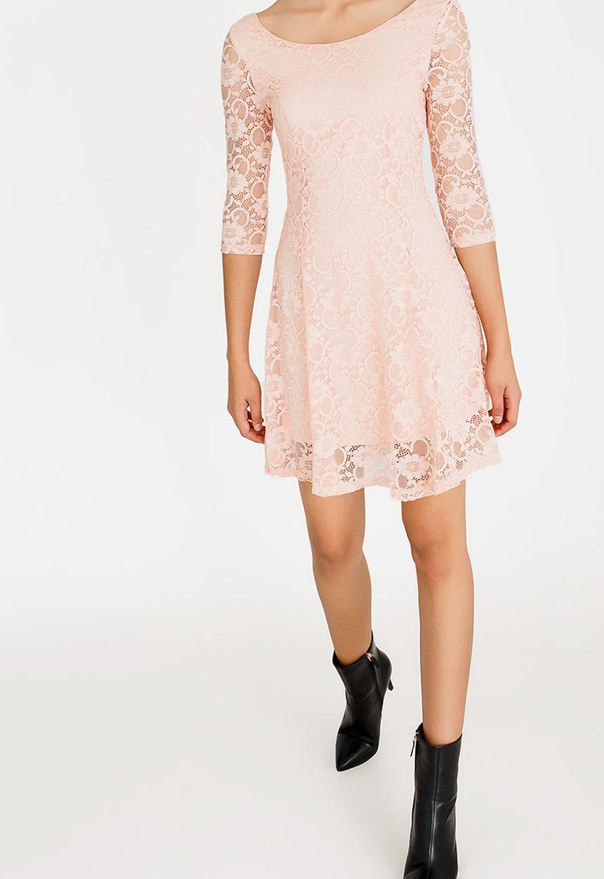 c(inch) - Lace Detail Dress Pale Pink