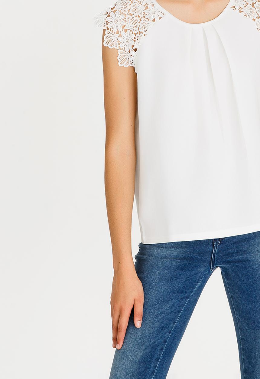 edit - Lace Sleeve Cami Off White