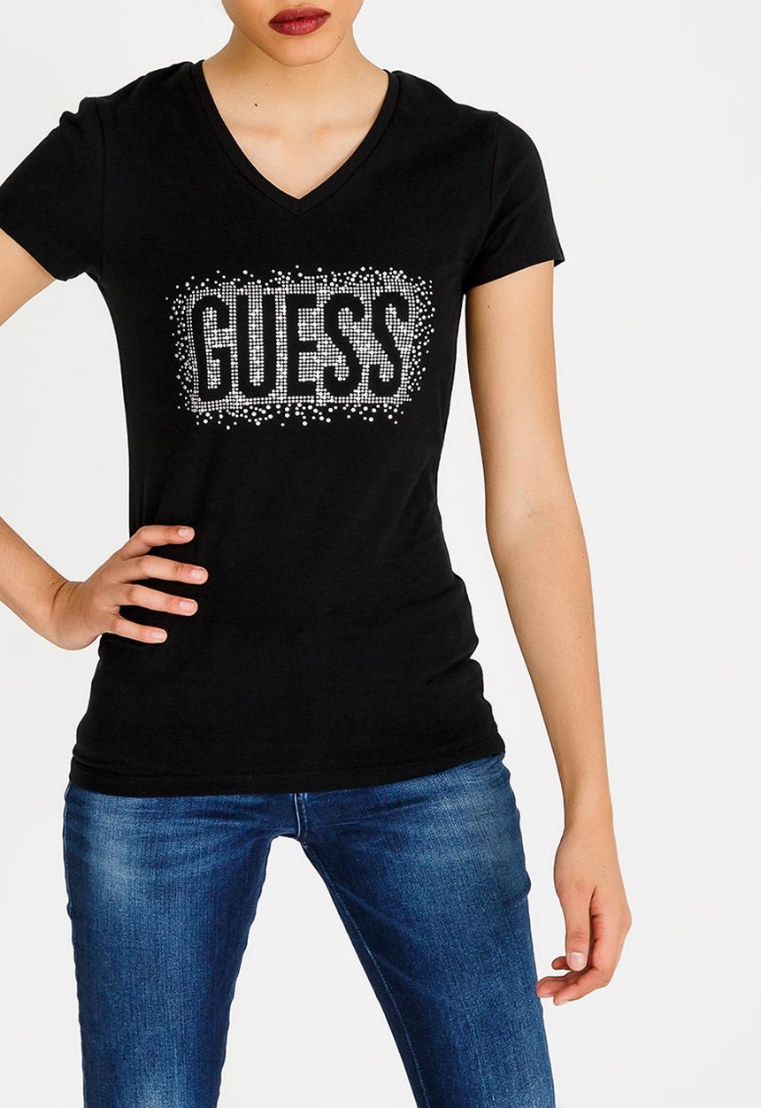 GUESS - Guess Embellishment Detail Tee Black