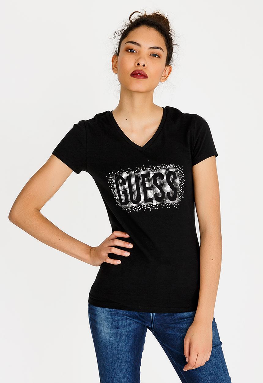 GUESS - Guess Embellishment Detail Tee Black