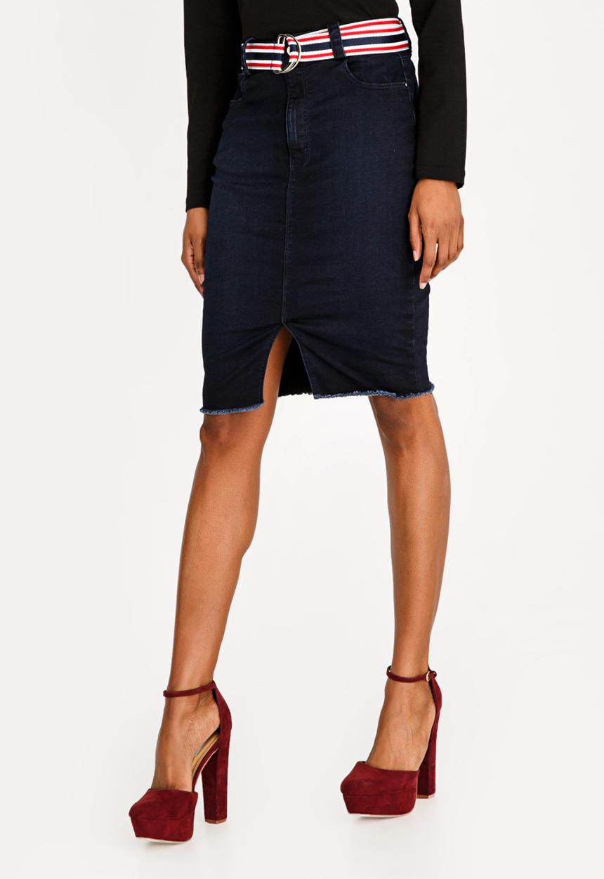 SISSY BOY - Denim Skirt Dark Blue
