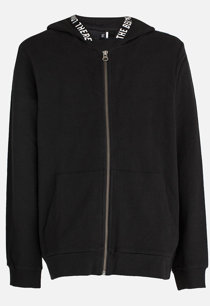 Name It - Zip Through Hoodie Black