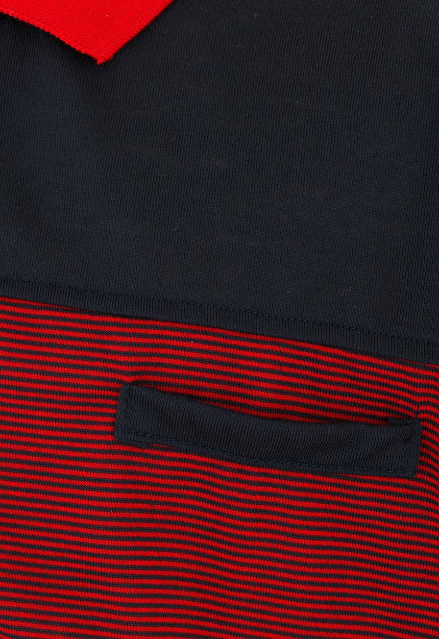 Twin Clothing - Short Sleeve Golfer Printed T-shirt Red
