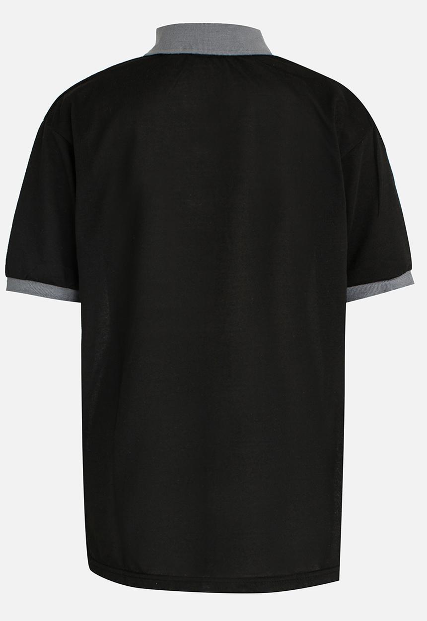 Twin Clothing - Short Sleeve Golfer Printed T-shirt Black