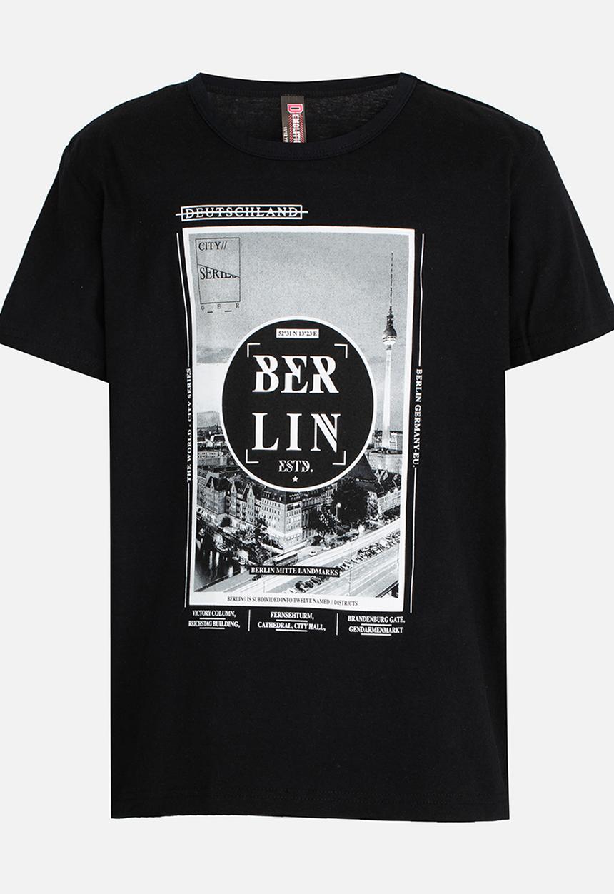 Twin Clothing - Berlin Printed T-shirt Black