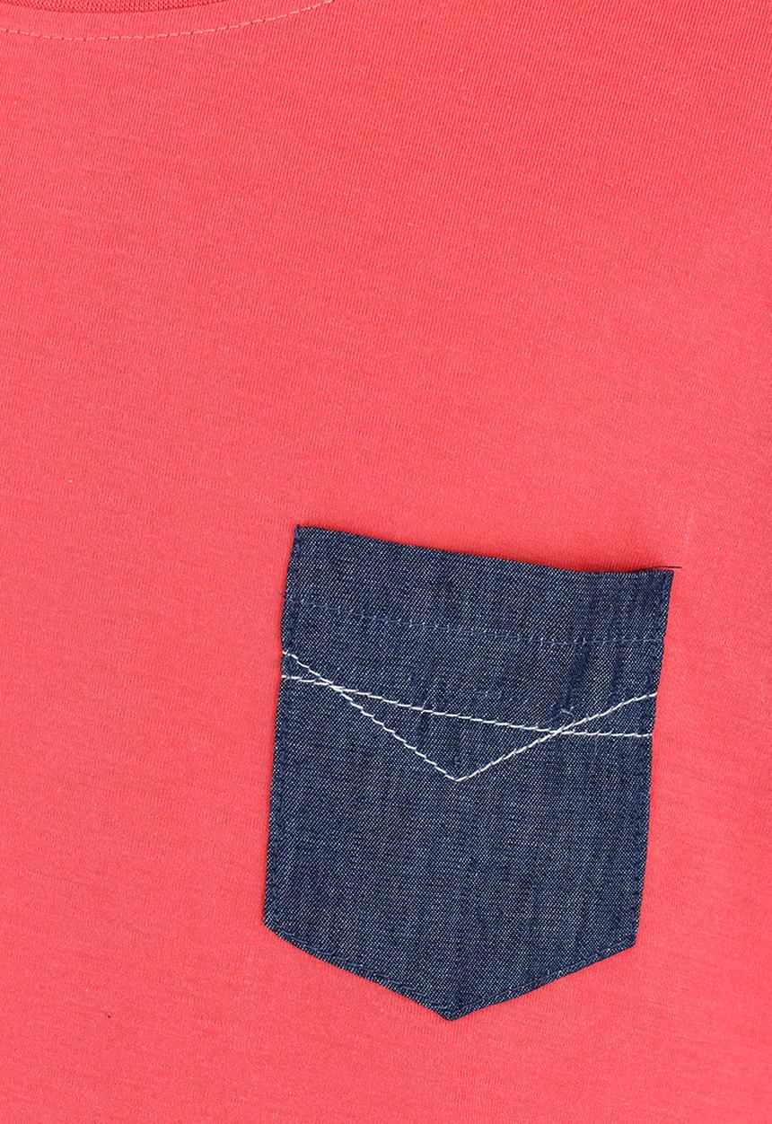 Twin Clothing - Short Sleeve Printed T-shirt Coral