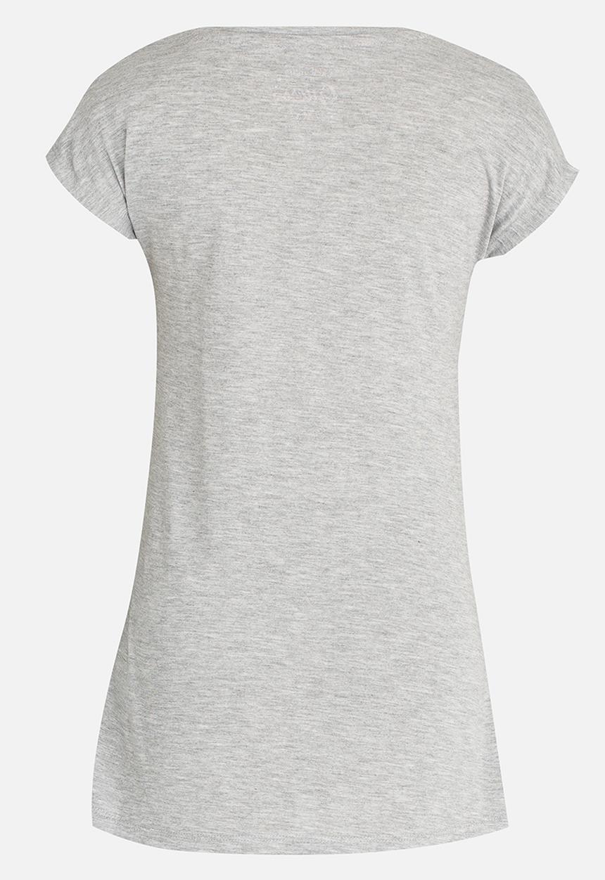 GUESS - Oversized Balloon Printed Top Pale Grey
