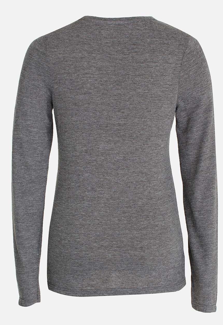 GUESS - Girls Rose Embroidery Tee Grey