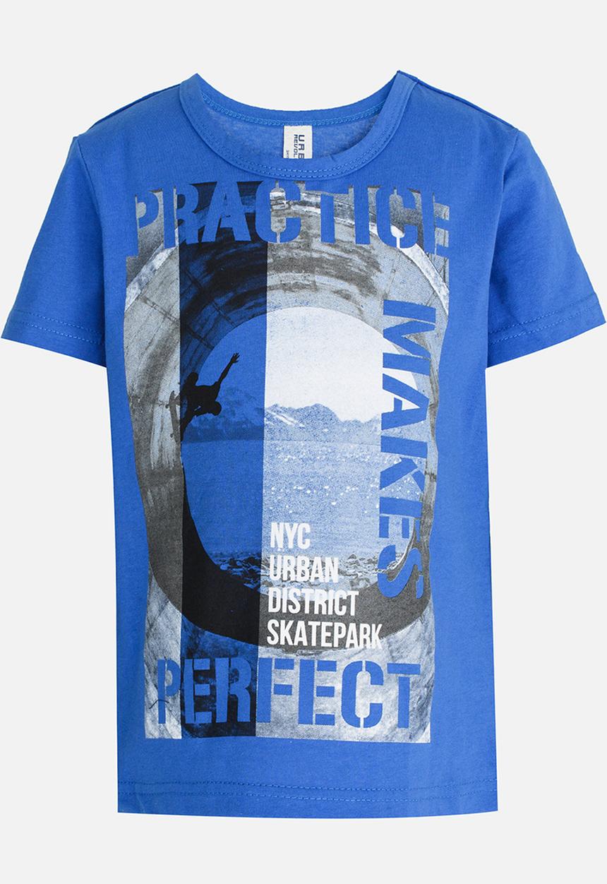 Twin Clothing - Short Sleeve Printed T-shirt Mid Blue