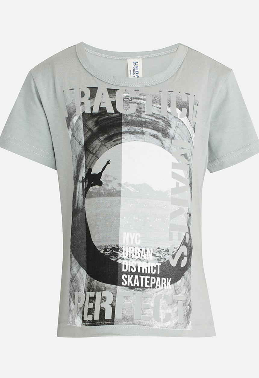 Twin Clothing - Short Sleeve Printed T-shirt Grey