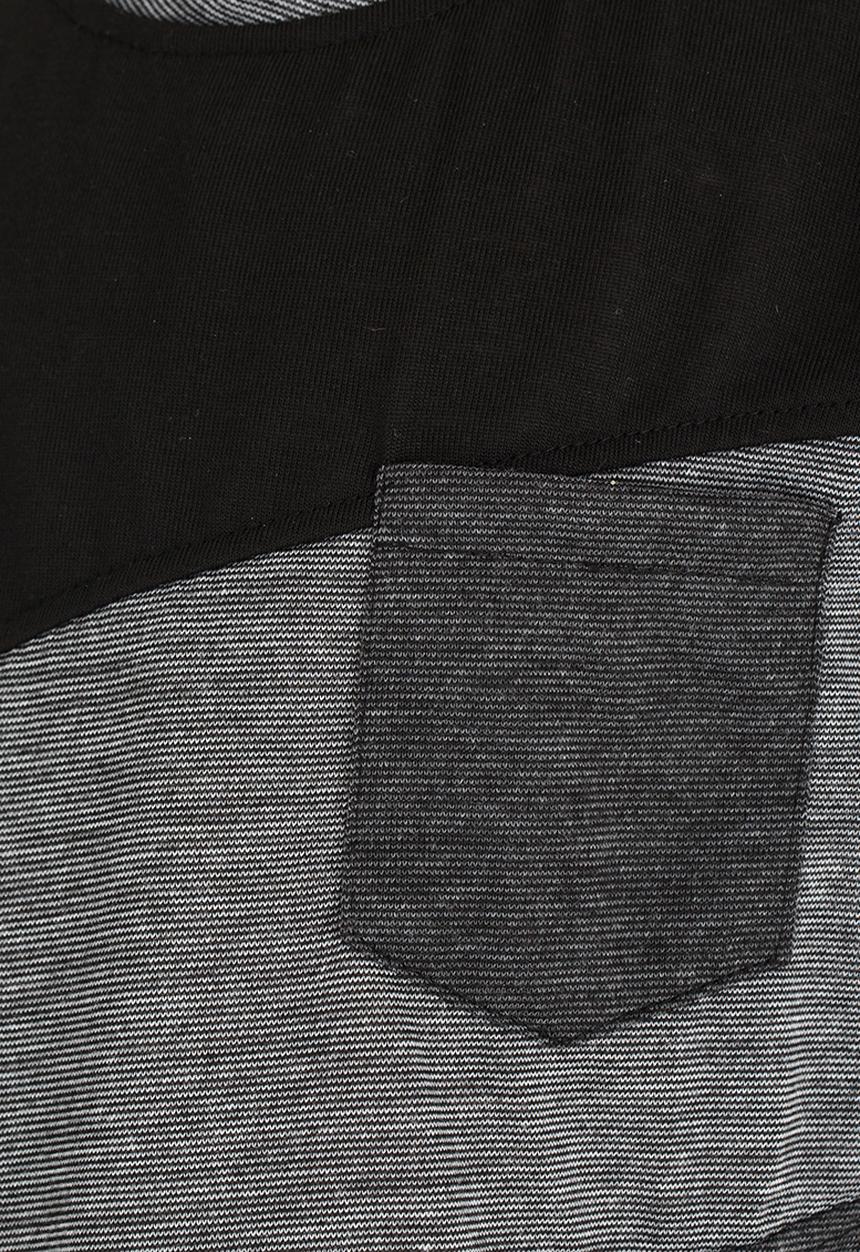 Twin Clothing - Short Sleeve Colour Block T-shirt Black