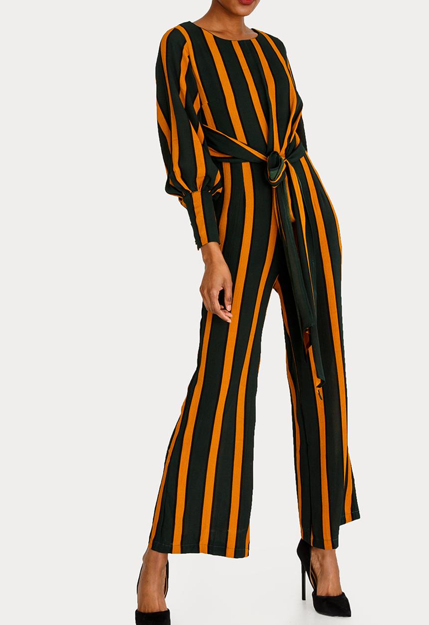 STYLE REPUBLIC - Self-tie Cuffed Jumpsuit Multi-colour