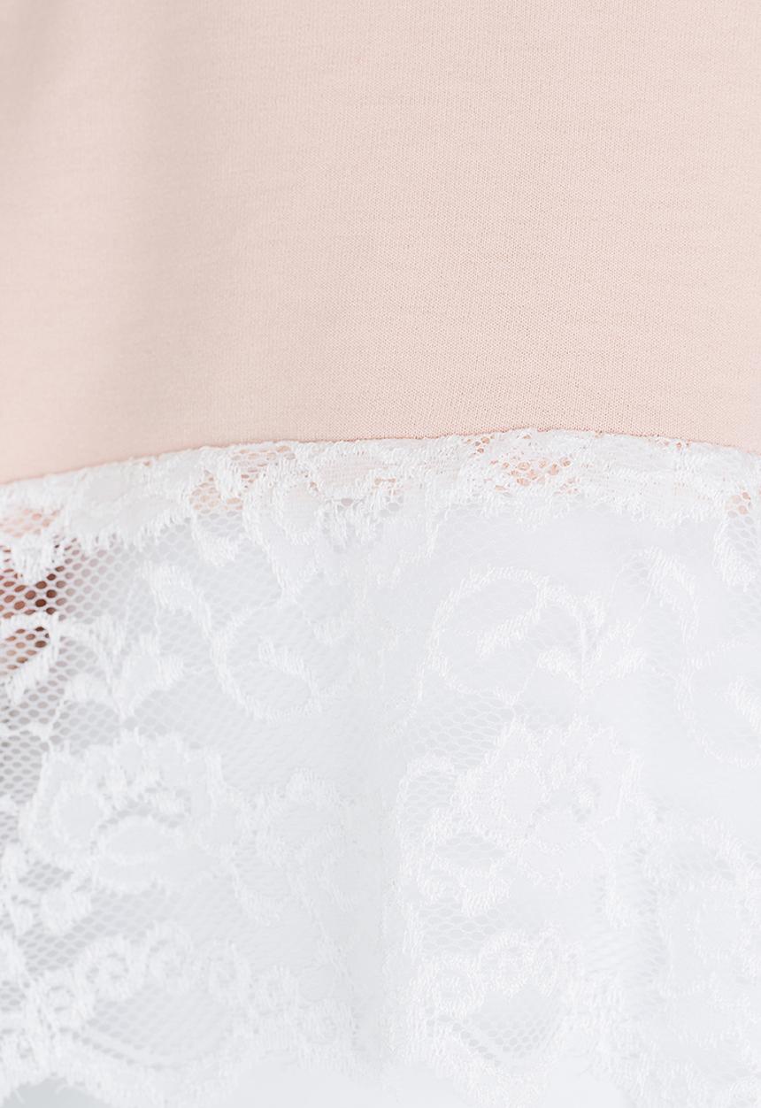 See-Saw - Lace Inset Sweater Pale Pink