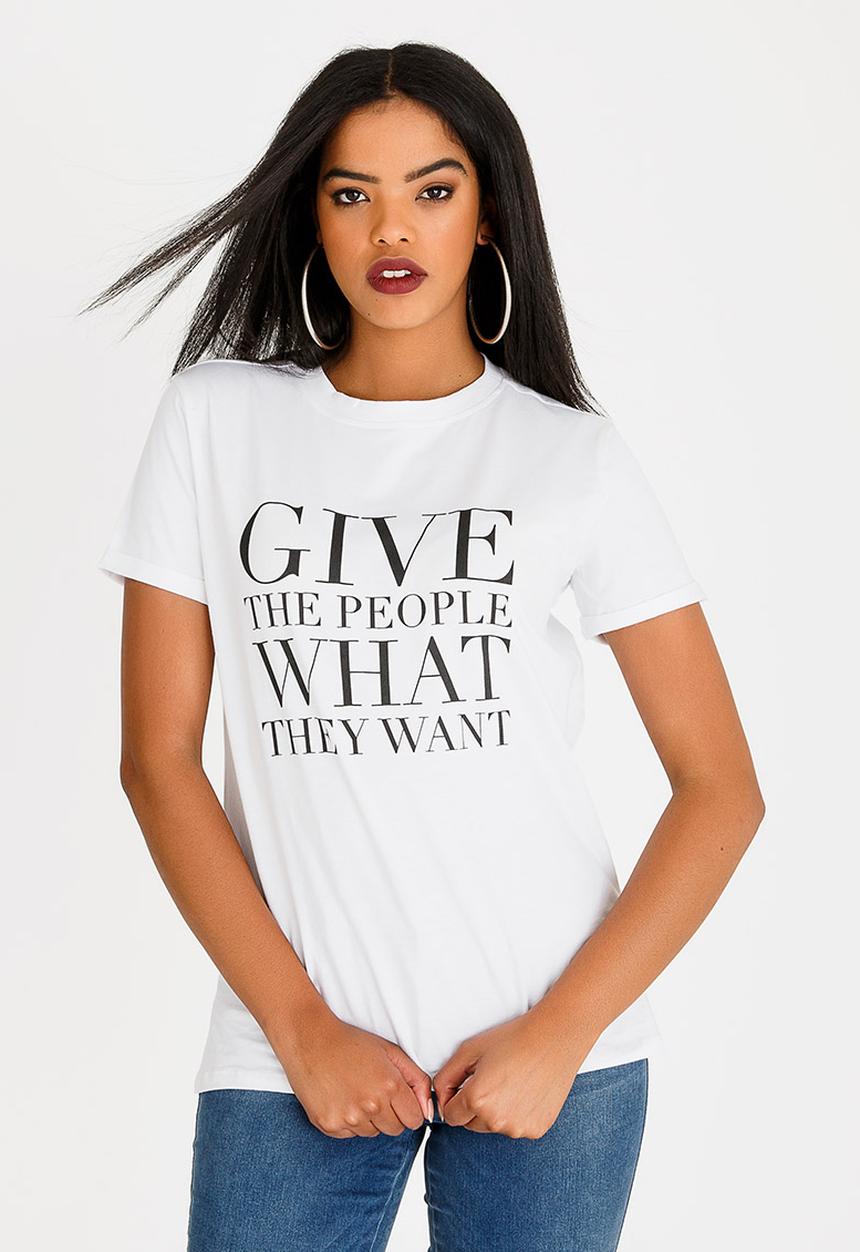 BONANG by Bonang Matheba - Give The People What They Want T-shirt White