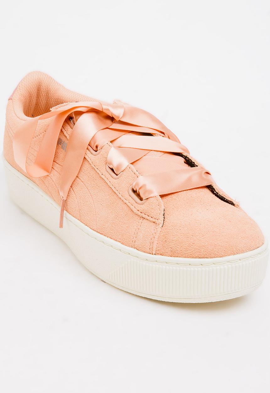PUMA - Puma Vikky Platform Ribbon Sneakers Coral