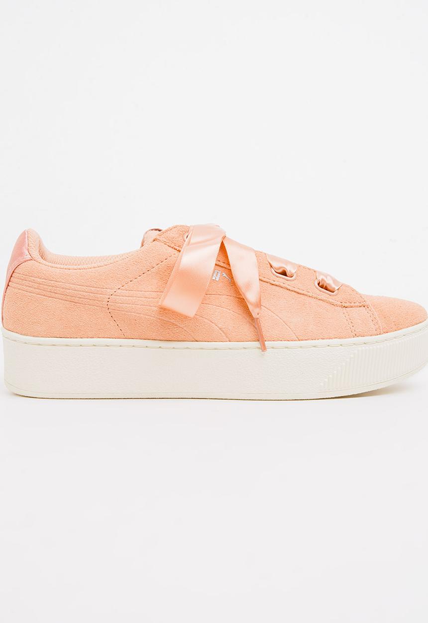 PUMA - Puma Vikky Platform Ribbon Sneakers Coral