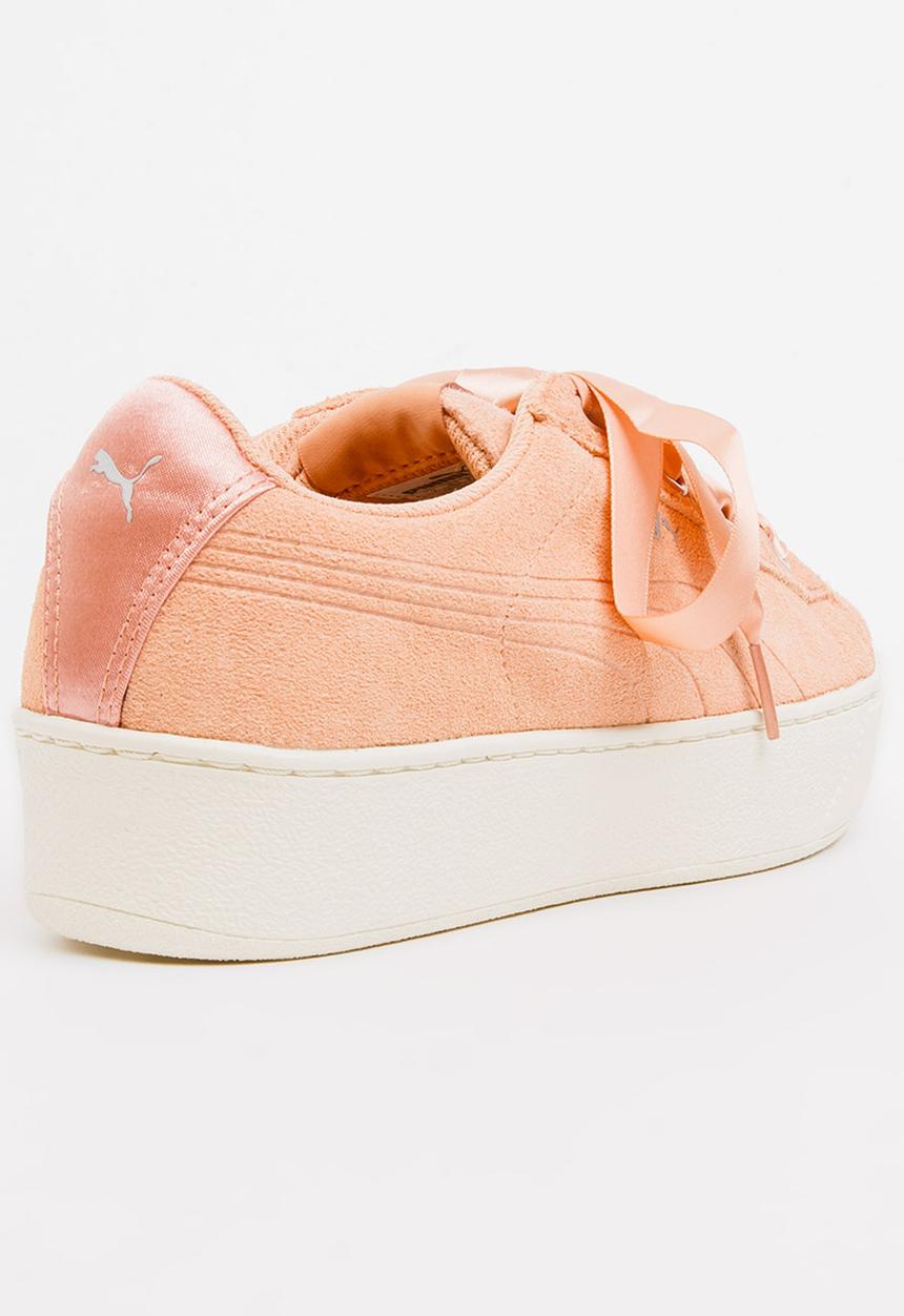 PUMA - Puma Vikky Platform Ribbon Sneakers Coral