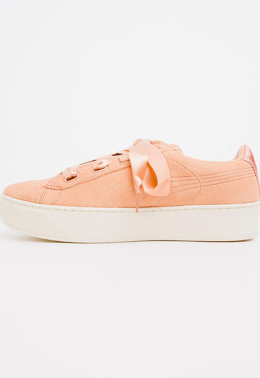 PUMA - Puma Vikky Platform Ribbon Sneakers Coral