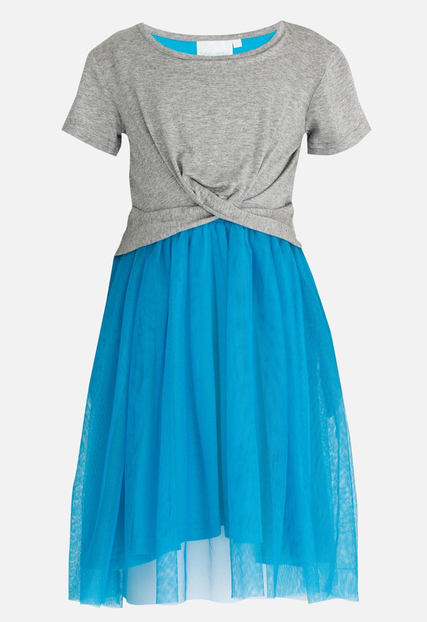 See-Saw - Combo T-shirt  Dress Turquoise