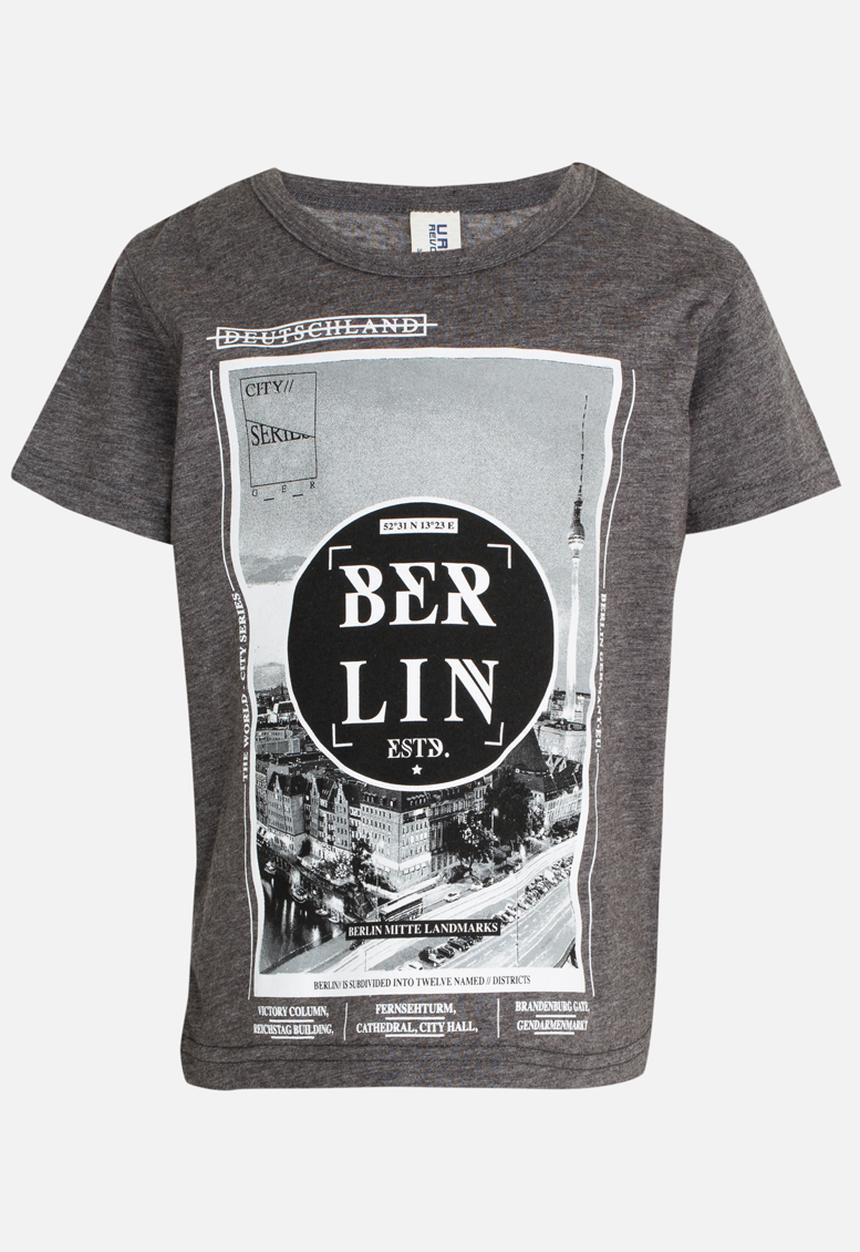 Twin Clothing - Short Sleeve Berlin Printed T-shirt Charcoal