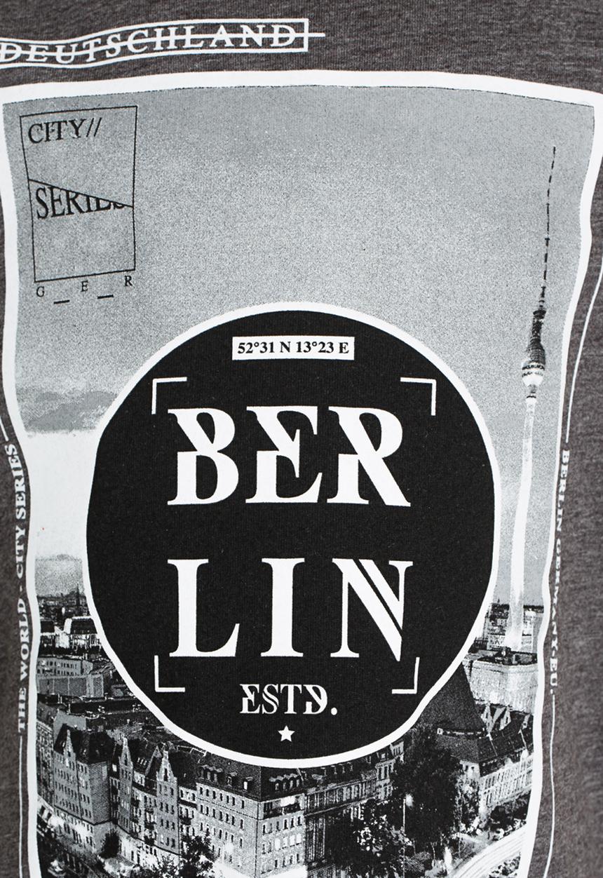 Twin Clothing - Short Sleeve Berlin Printed T-shirt Charcoal