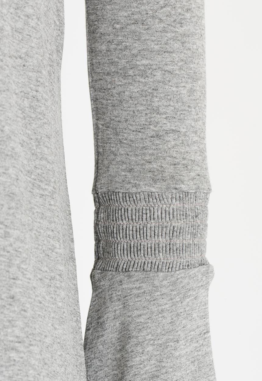 Rebel Republic - Flute Sleeve Swing Dress Grey Melange