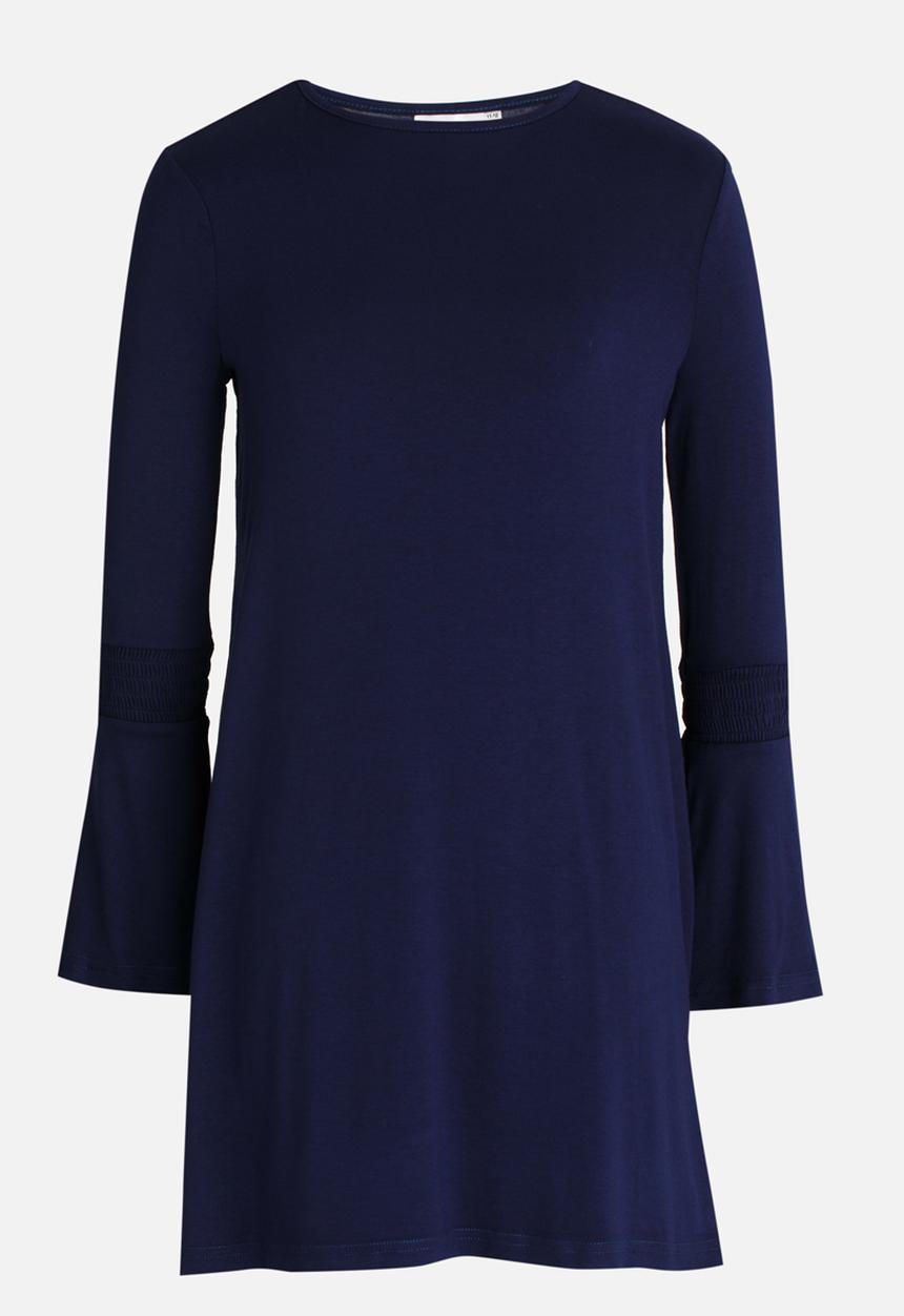 Rebel Republic - Flute Sleeve Swing Dress Navy