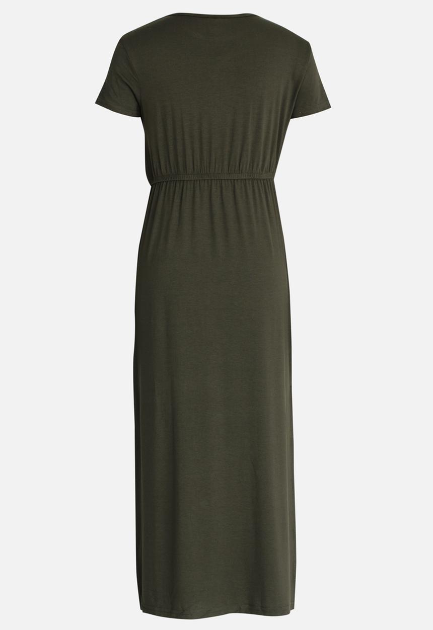 Rebel Republic - Jersey Maxi Dress Khaki Green
