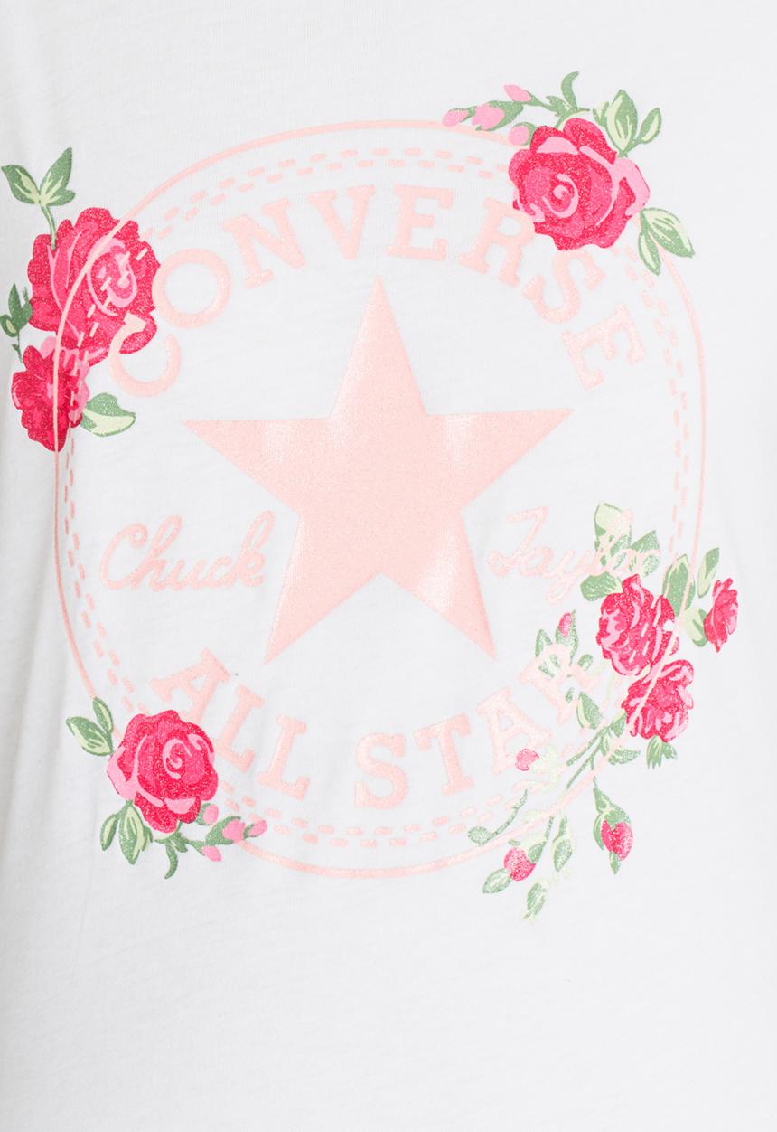 Converse - Converse Chuck Patch Roses Tee White