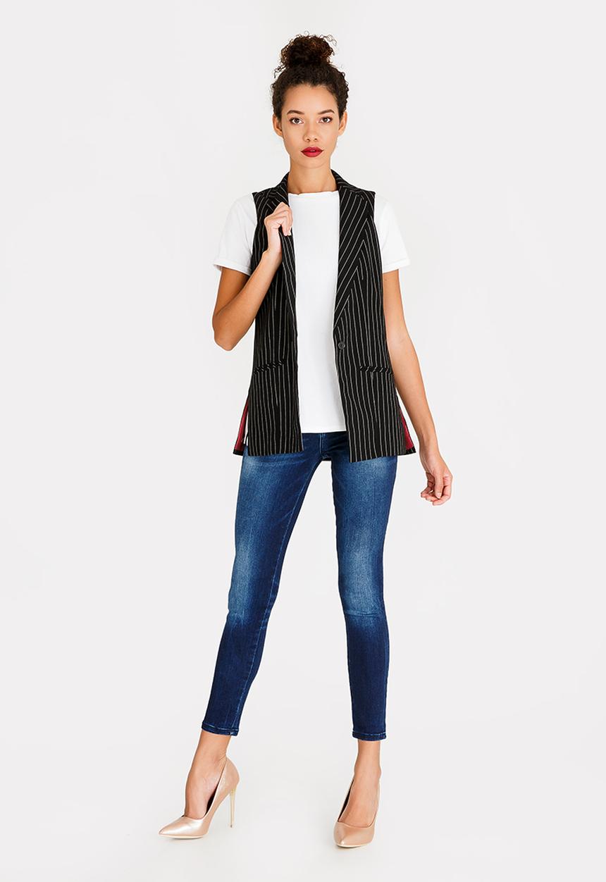 edit - Sleeveless Waistcoat Black