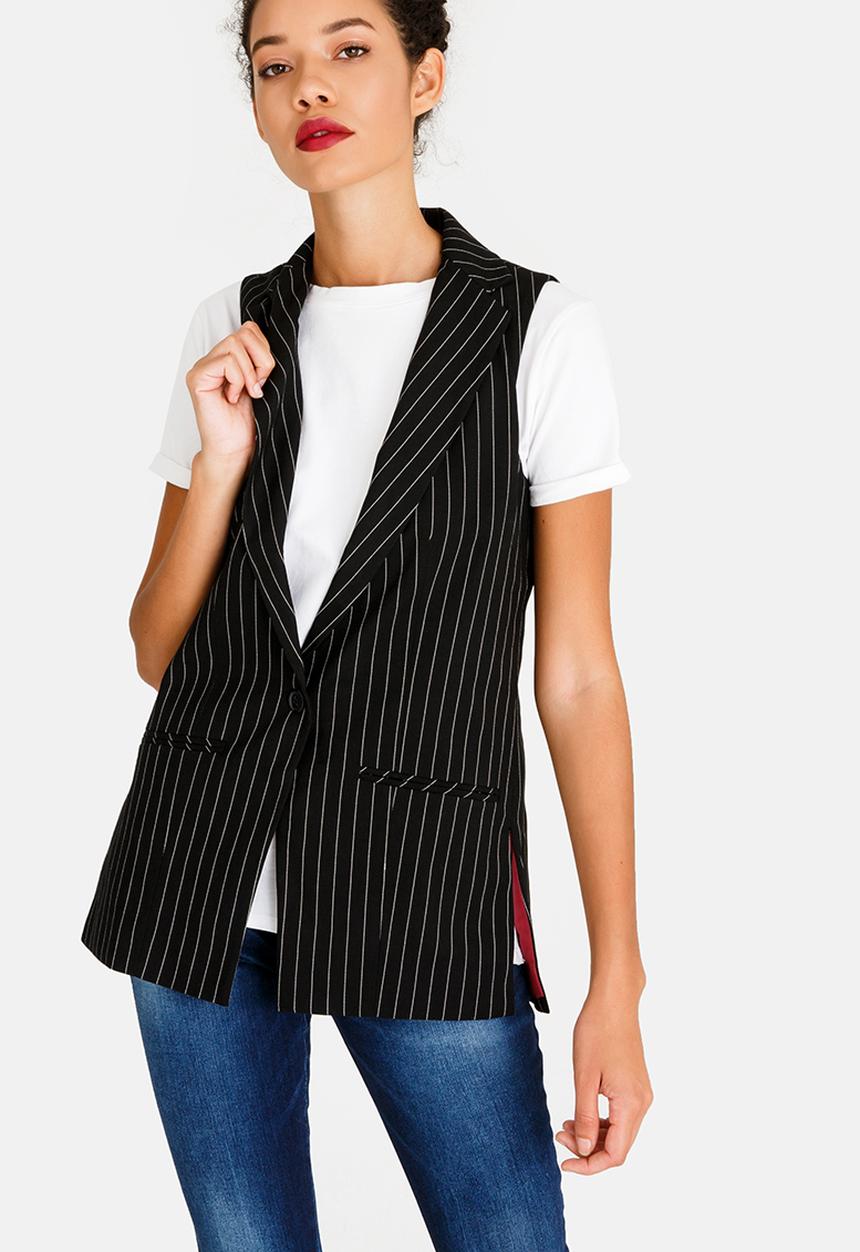 edit - Sleeveless Waistcoat Black