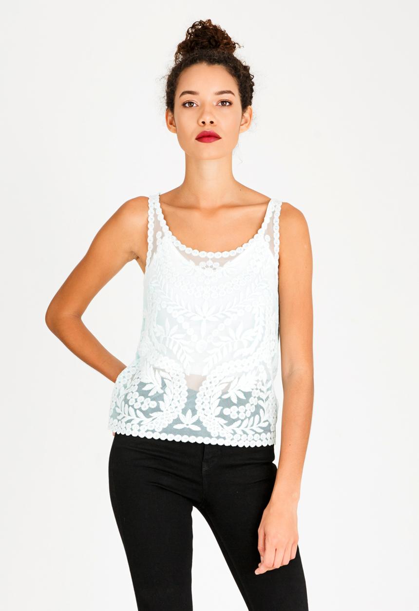 STYLE REPUBLIC - Crochet Detail Top Mint