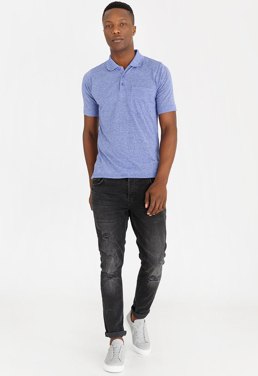 STYLE REPUBLIC - Pocket Detail Golfer Dark Purple