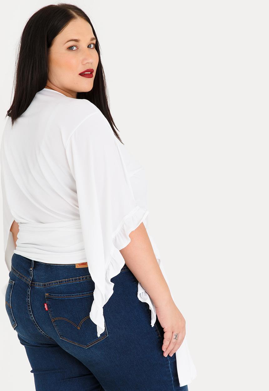 STYLE REPUBLIC PLUS - Wrap Top Off White