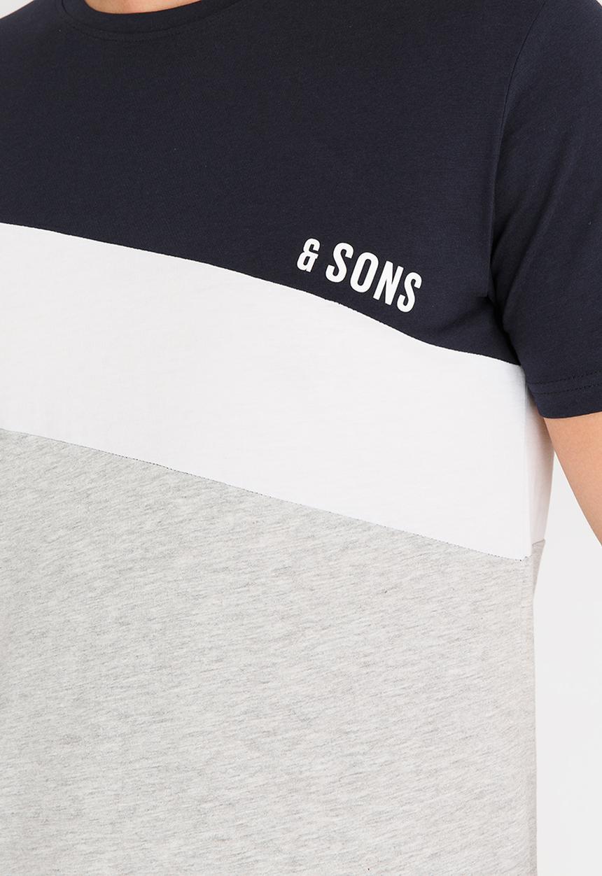Only & Sons - Dex  Stripe Tshirt White