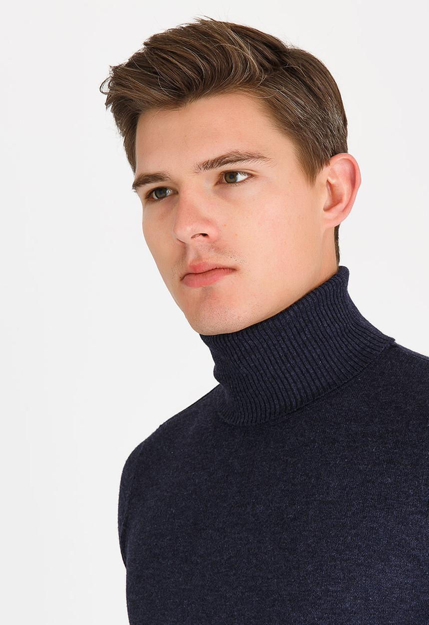 STYLE REPUBLIC - Polo Neck Knitwear Navy